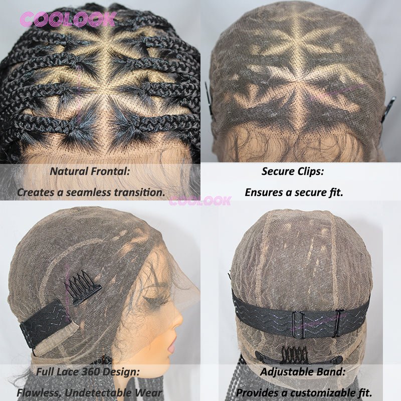 Synthetic Knotless Box Braid Wig - Hallebeauty - HalleBeauty