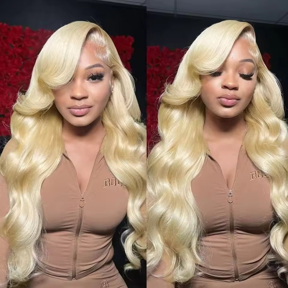 Transparent Lace Honey Blonde Glueless Wig – No Glue, All Natural - HalleBeauty