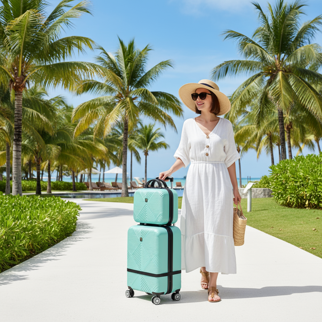 Tropical resort lifestyle shot