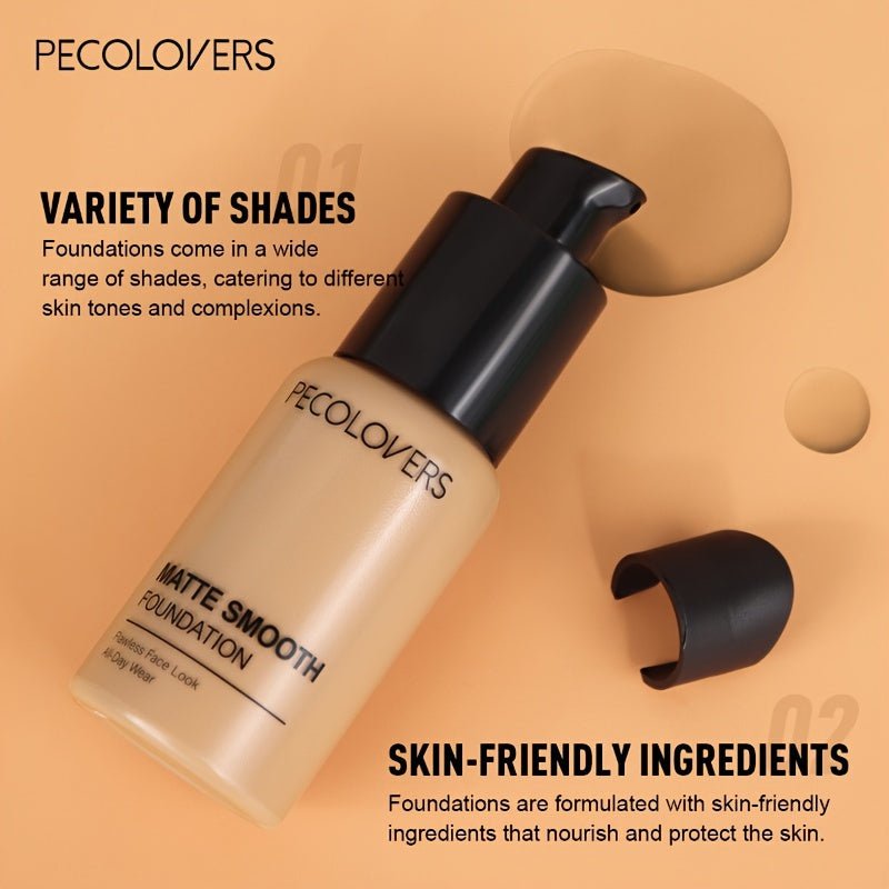 Ultra Matte Liquid Foundation – 24H Oil Control & Waterproof Wear - HalleBeauty