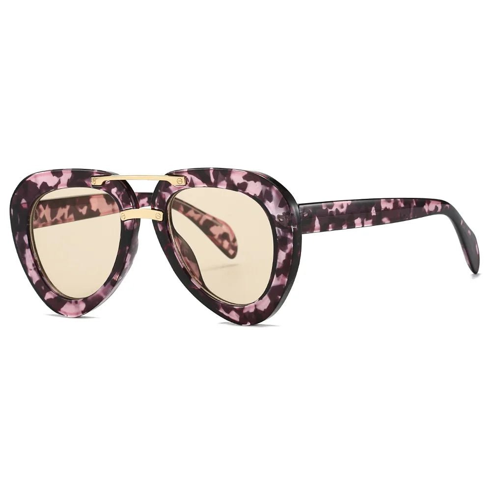 Unisex Retro Pilot Sunglasses – UV400 Fashion Travel Eyewear - HalleBeauty