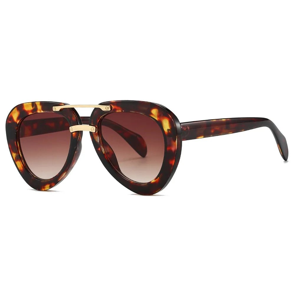 Unisex Retro Pilot Sunglasses – UV400 Fashion Travel Eyewear - HalleBeauty
