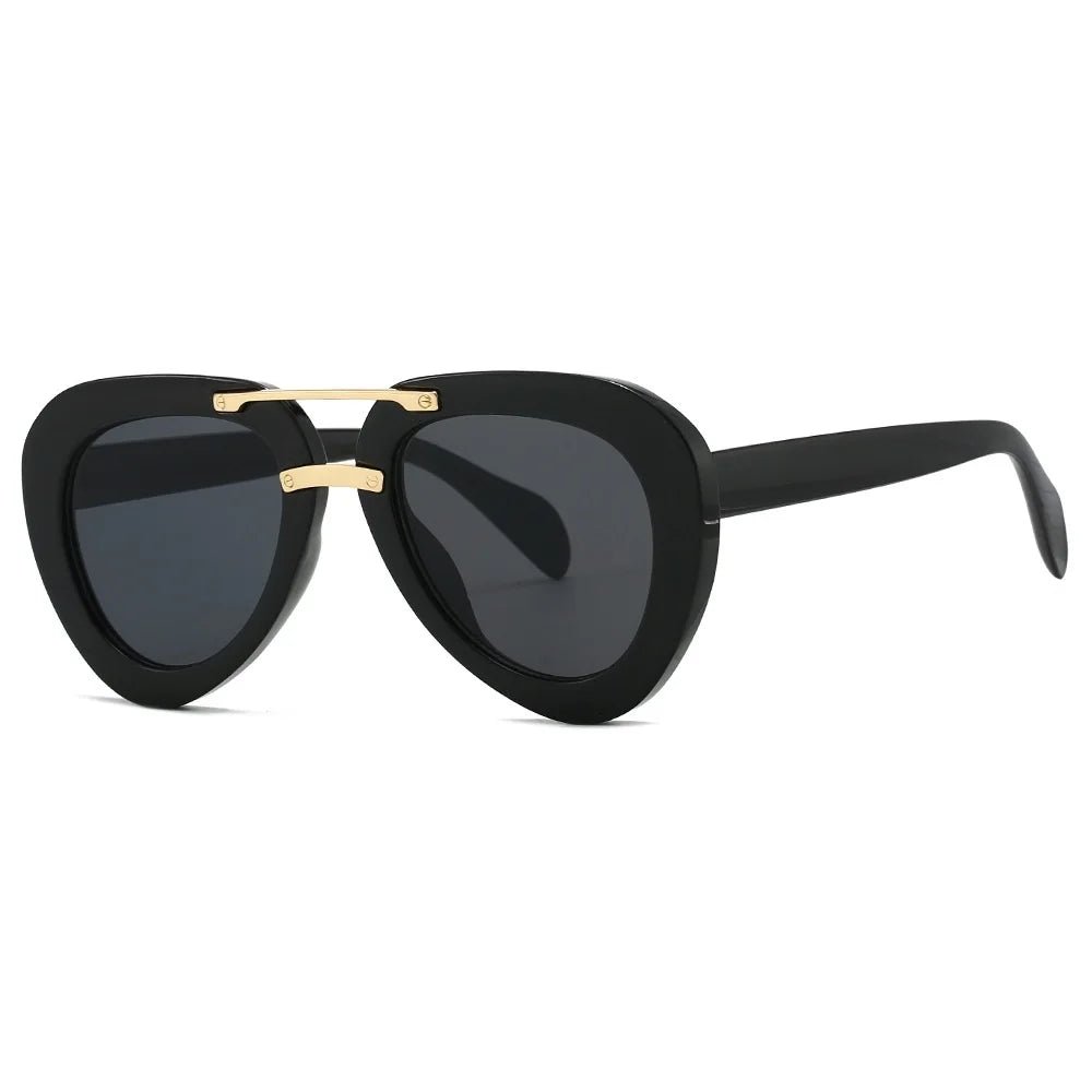 Unisex Retro Pilot Sunglasses – UV400 Fashion Travel Eyewear - HalleBeauty
