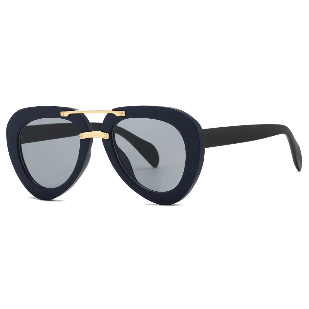 Unisex Retro Pilot Sunglasses – UV400 Fashion Travel Eyewear - HalleBeauty