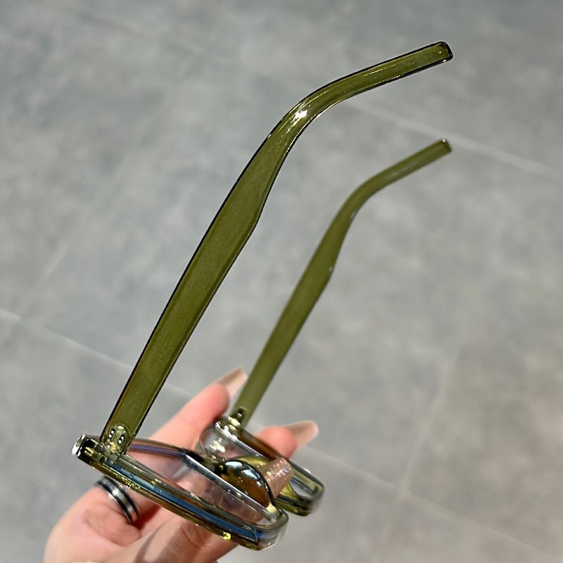 Vintage Cat Eye Glasses - Jelly Color Frame & Clear Lenses (Eye Protection) - HalleBeauty