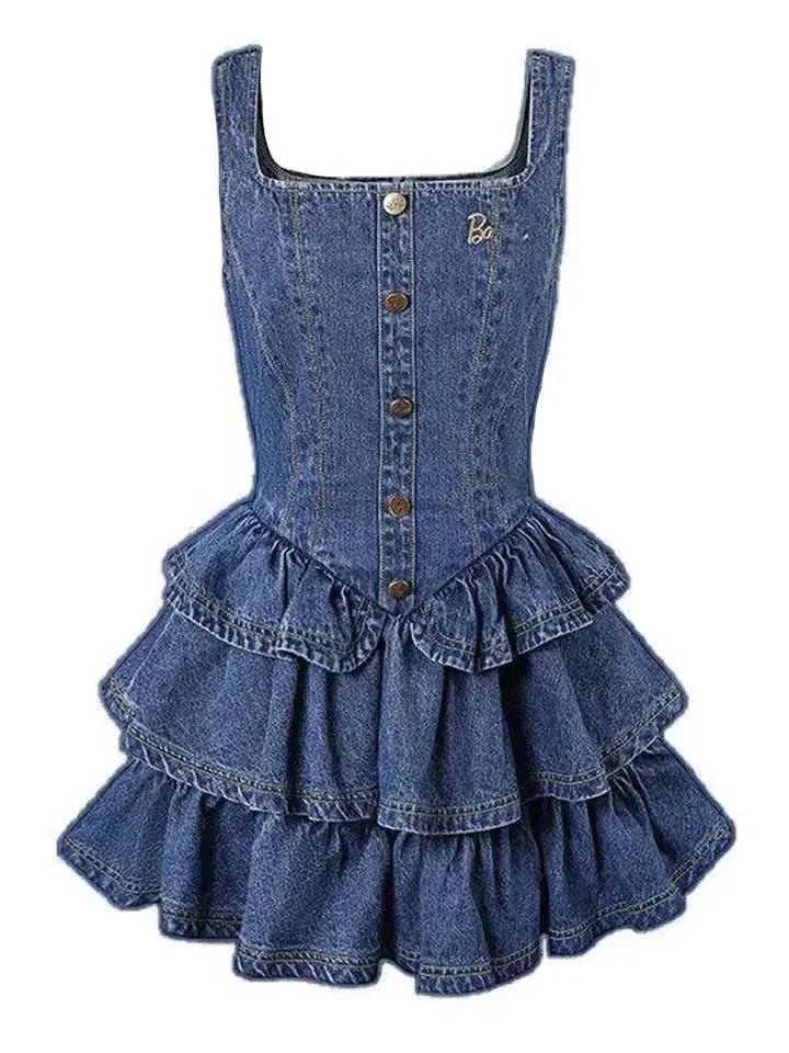 Vintage Denim Camisole Dress | - HalleBeauty