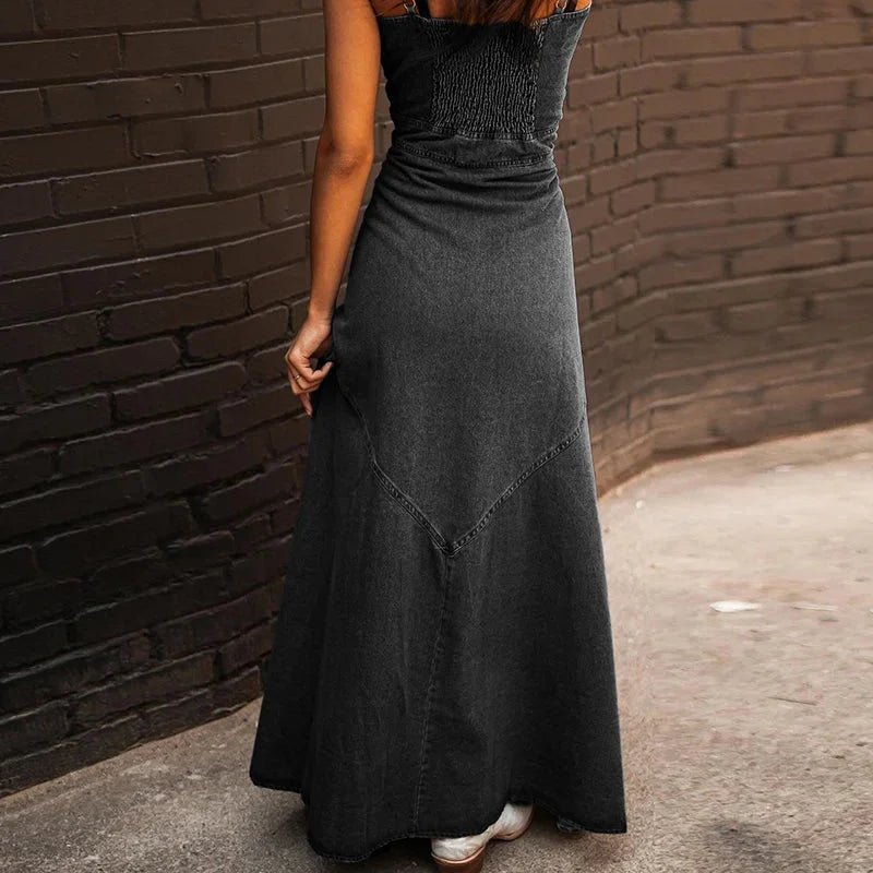 Vintage Denim Cowboy Dress - Hallebeauty - HalleBeauty