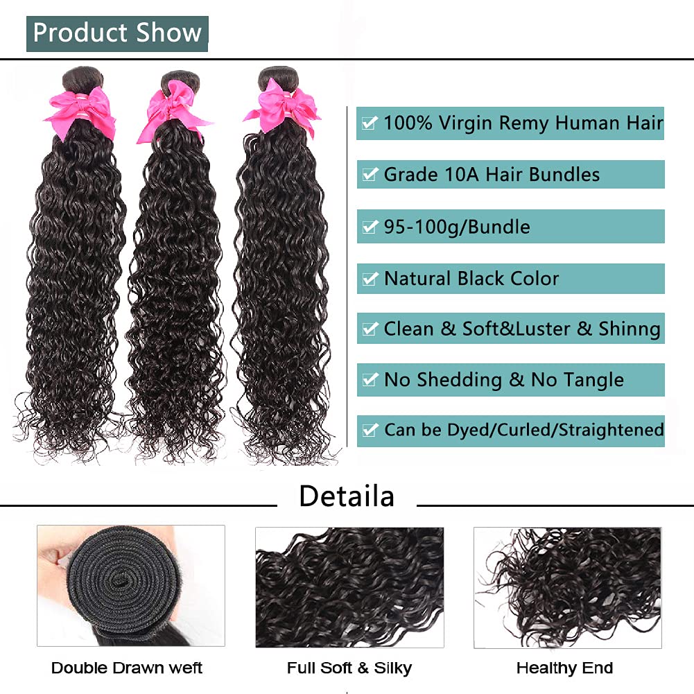 Water Wave Brazilian Hair Bundles - Hallebeauty - HalleBeauty