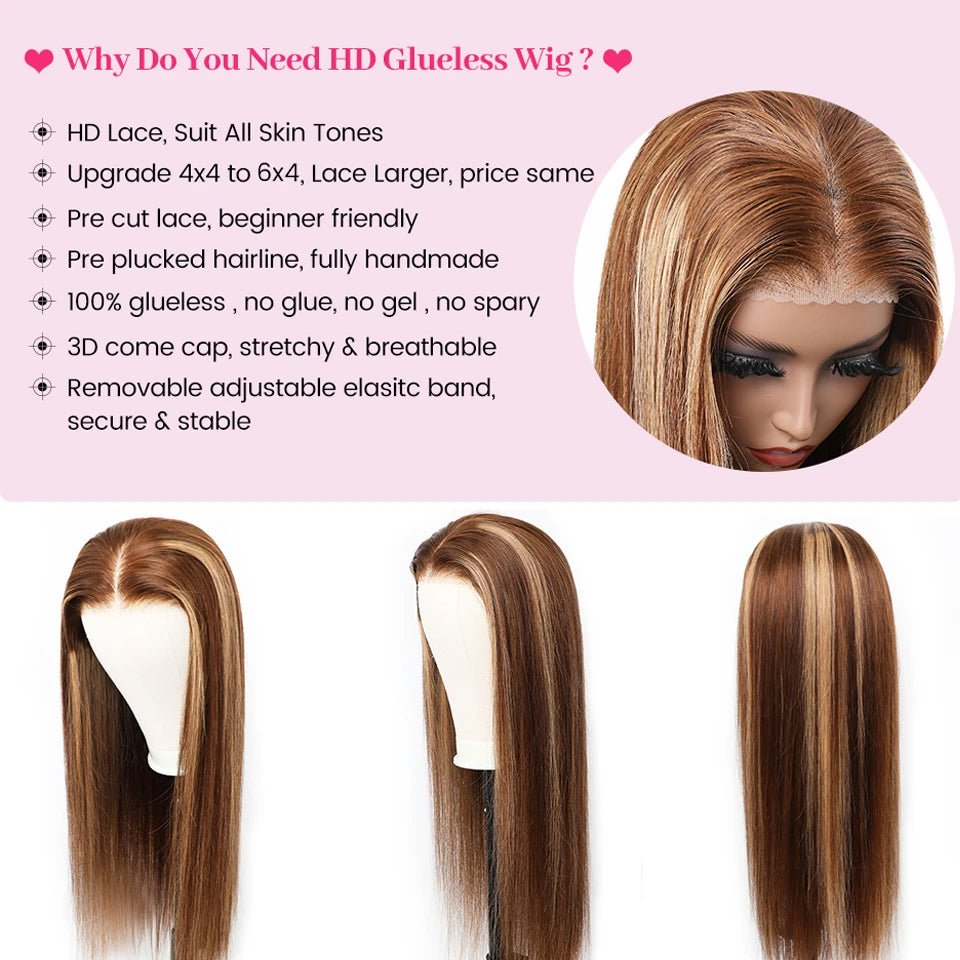 Wear & Go Glueless HD Lace Wig – No Adhesive, Just Perfection - HalleBeauty
