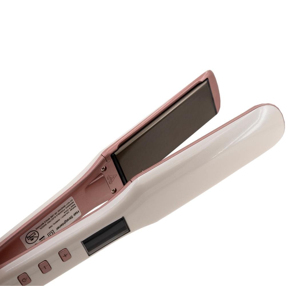 White Titanium Flat Iron - HalleBeauty