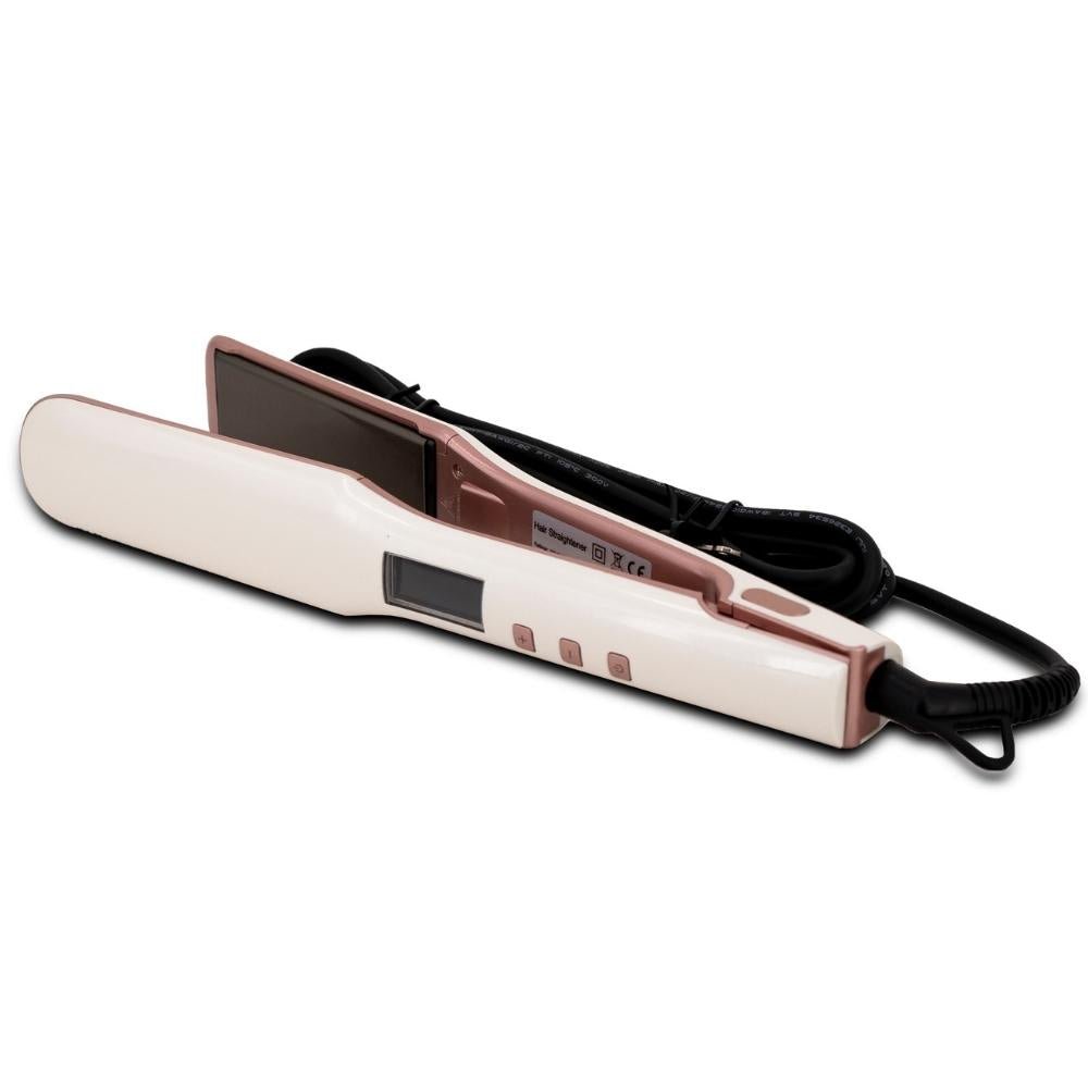 White Titanium Flat Iron - HalleBeauty