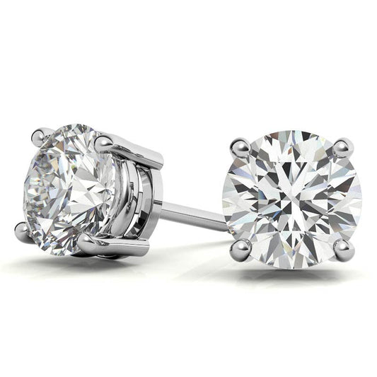 Lab Grown Diamond Stud Earrings 4 CTW | Hallebeauty