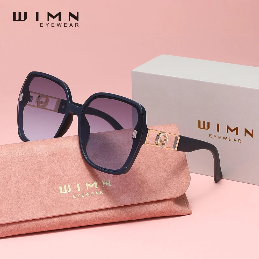 WIMN Women's Vintage Square Sunglasses UV400 - HalleBeauty