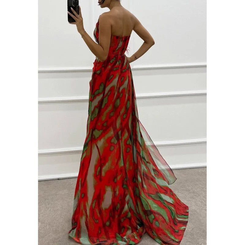 Women's Backless Maxi Dress - HalleBeauty