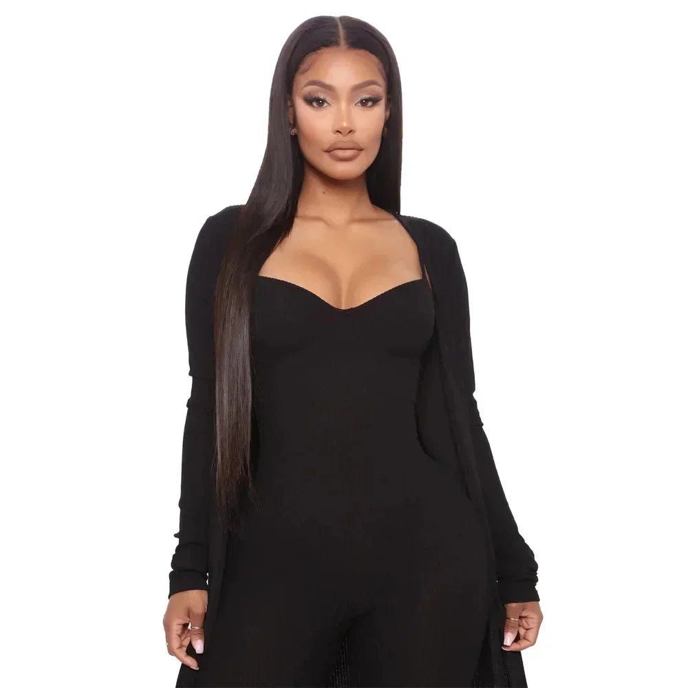 Women's Casual Long Sleeve Jumpsuit Set - HalleBeauty