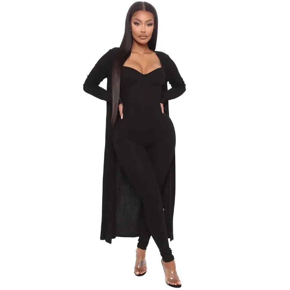 Women's Casual Long Sleeve Jumpsuit Set - HalleBeauty
