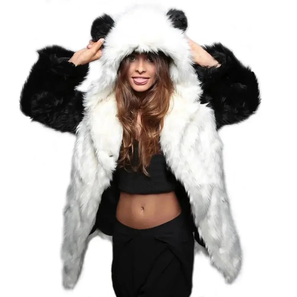 Women’s Faux Fur Hooded Coat – Cute & Cozy Winter Jacket - HalleBeauty