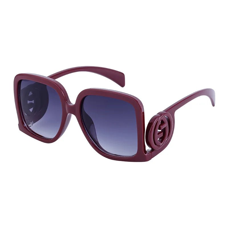 Women’s Retro Polygon Sunglasses - Color Block UV400 Fashion Shades - HalleBeauty
