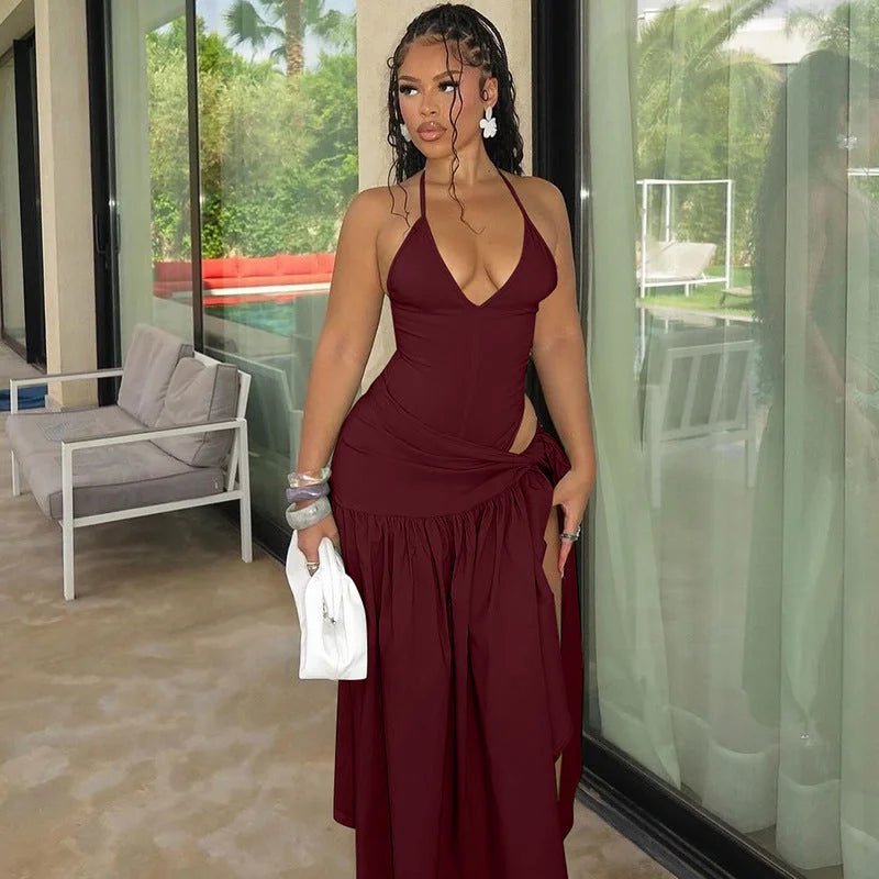 Women's Sleeveless Bodysuit & Long Skirt Set - HalleBeauty