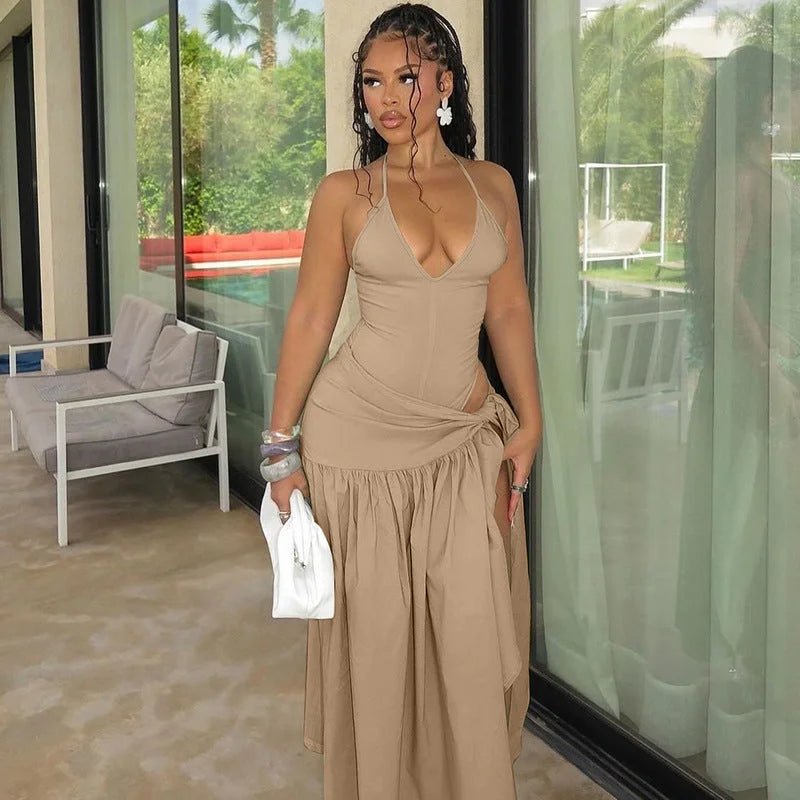 Women's Sleeveless Bodysuit & Long Skirt Set - HalleBeauty