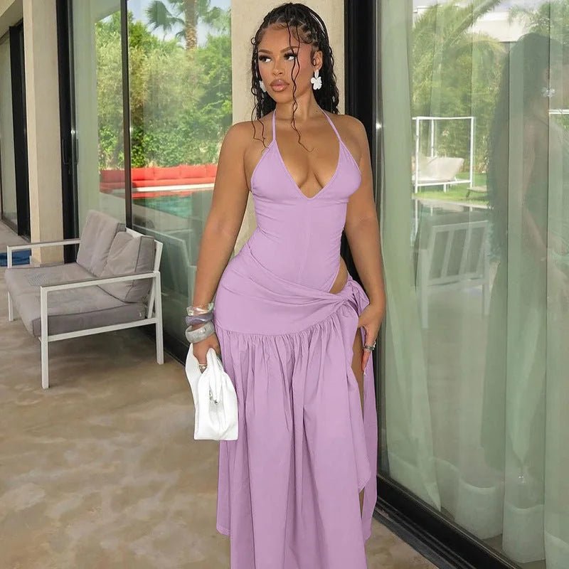 Women's Sleeveless Bodysuit & Long Skirt Set - HalleBeauty