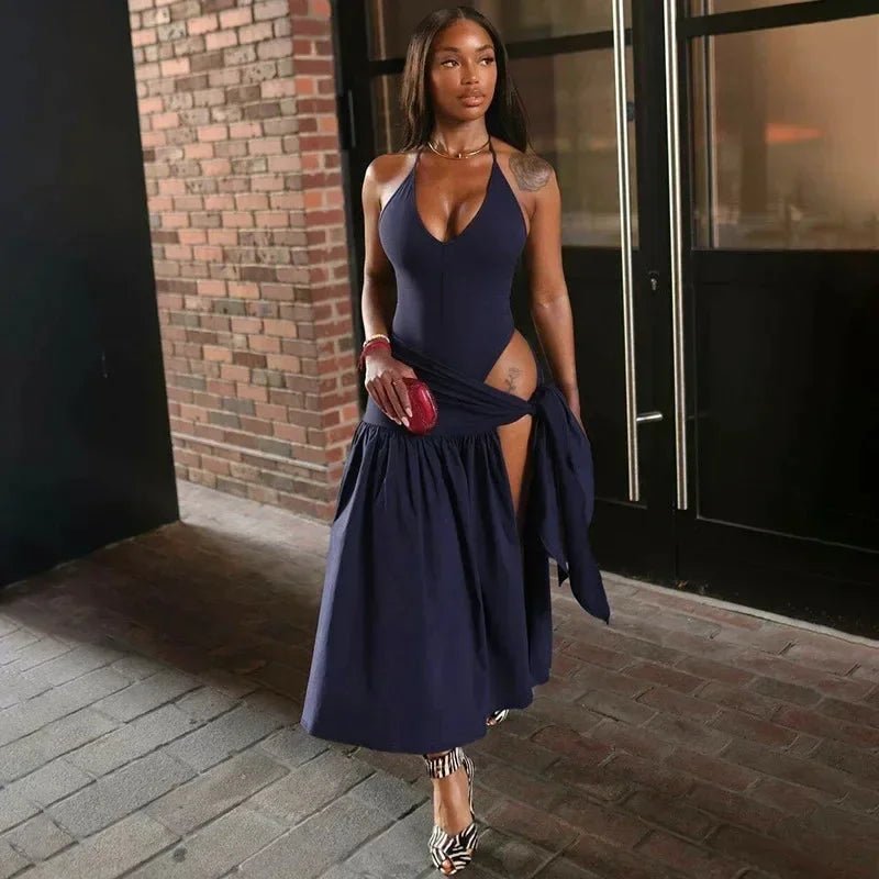 Women's Sleeveless Bodysuit & Long Skirt Set - HalleBeauty