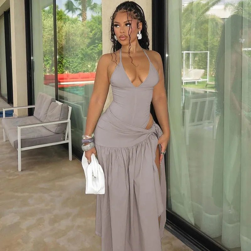 Women's Sleeveless Bodysuit & Long Skirt Set - HalleBeauty