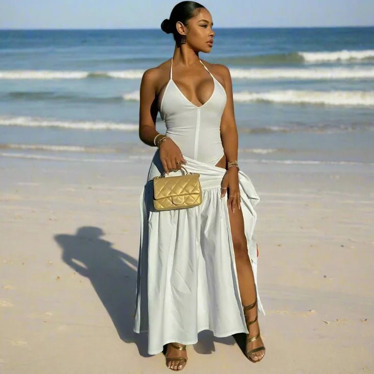 Women's Sleeveless Bodysuit & Long Skirt Set - HalleBeauty