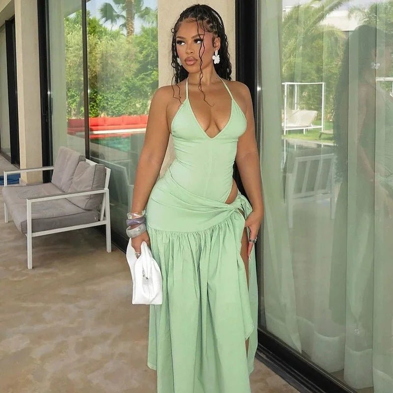 Women's Sleeveless Bodysuit & Long Skirt Set - HalleBeauty