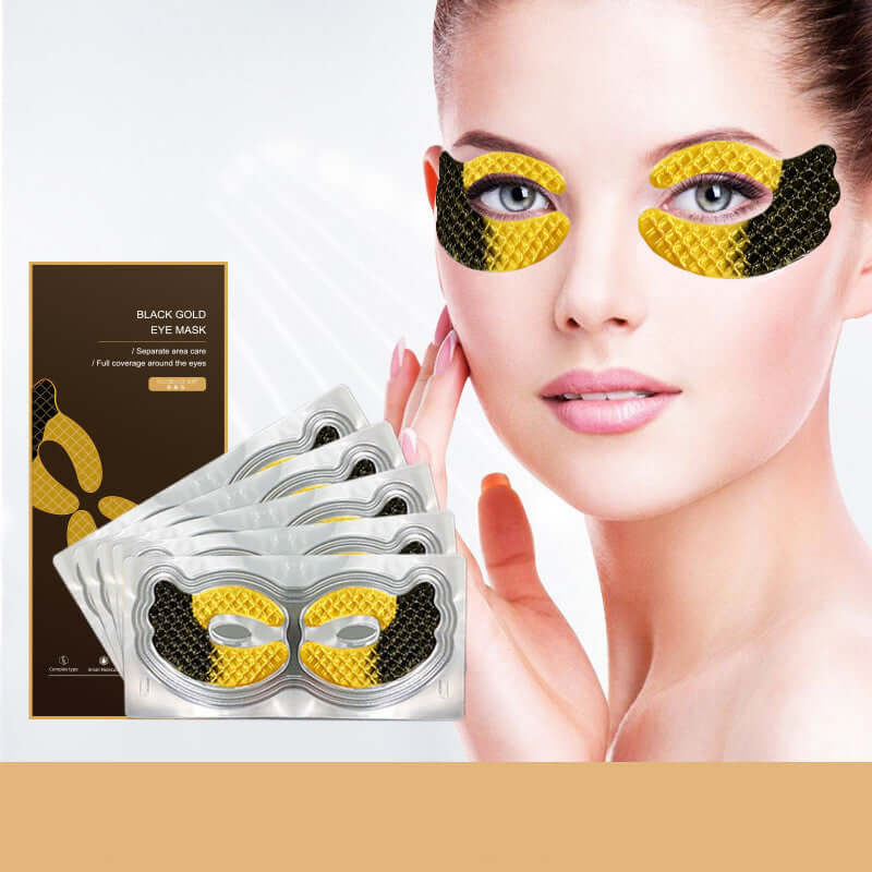 Black Gold Eye Mask with Skin Clothing Pearl Caviar - HalleBeauty