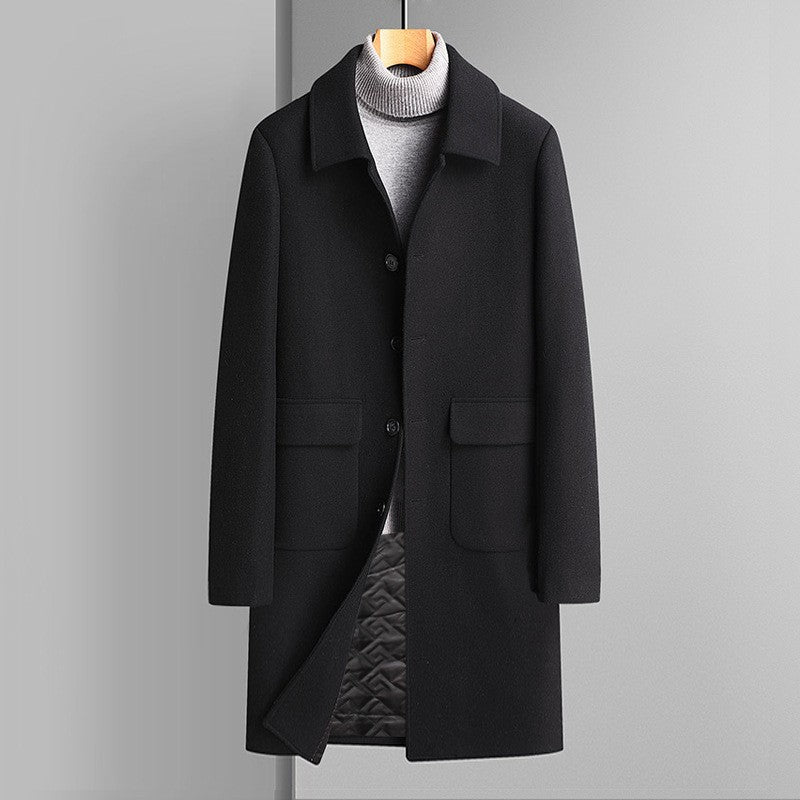 Casual Winter Velvet Woolen Coat - Thickened Style for Warmth and Comfort - HalleBeauty