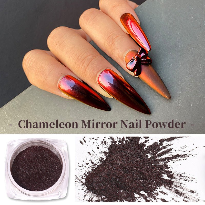 Chameleon Nail Powder: Shimmering, Color-Shifting Magic for Nails - HalleBeauty
