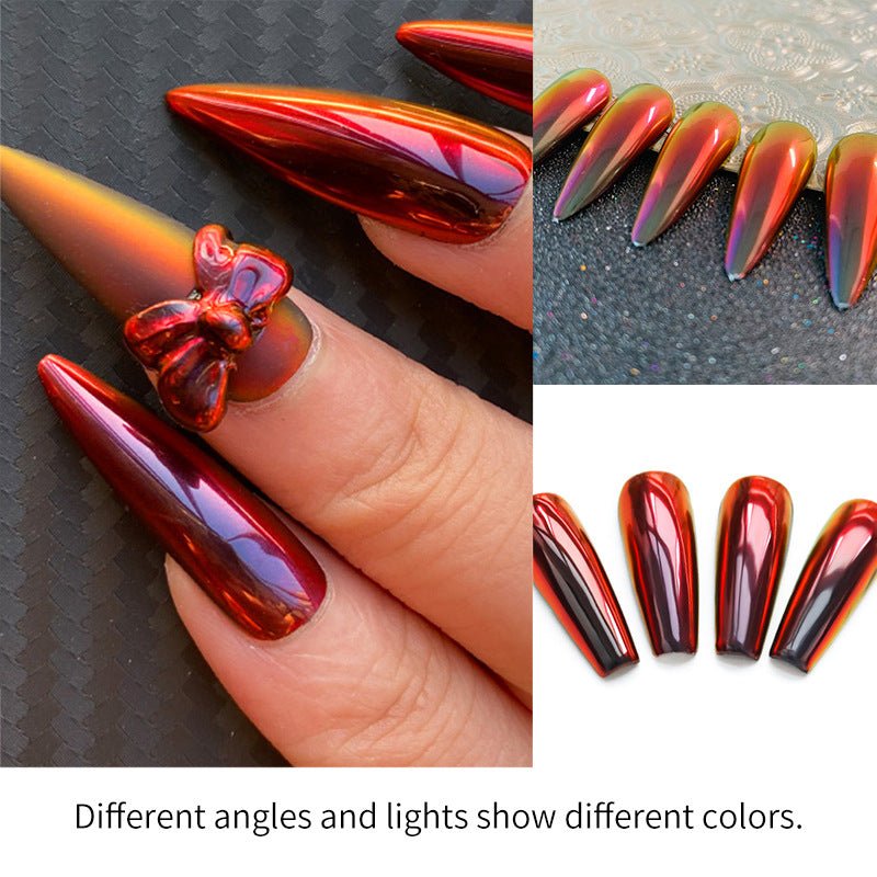 Chameleon Nail Powder: Shimmering, Color-Shifting Magic for Nails - HalleBeauty