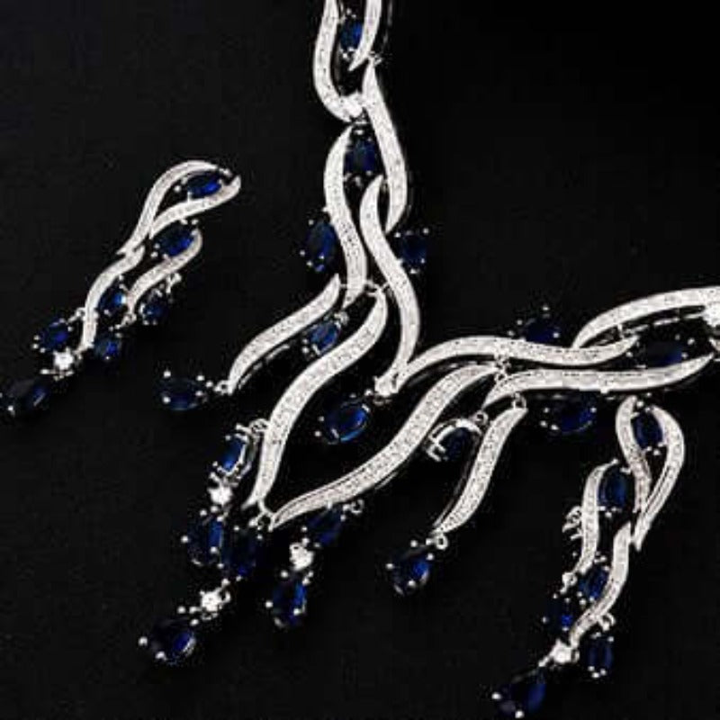 Elegant Zircon Tassel Bridal Jewelry Set for a Dazzling Look