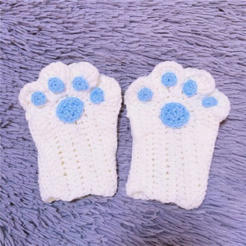 DIY Cat's Paw Gloves Kit - Hand-Woven Material Package for Homemade Crafting - HalleBeauty