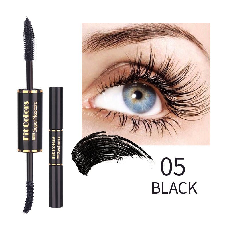 Double-headed Color Mascara Thick Curl More Than Waterproof Not Smudge White Eyebrow Dyeing - HalleBeauty