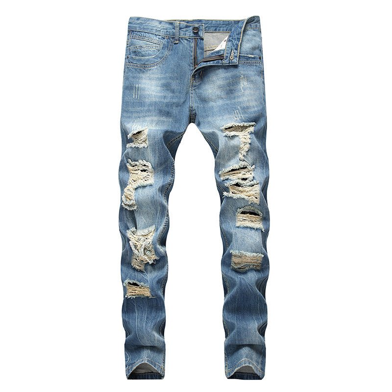 Fashion Ripped Cool Jeans Men - HalleBeauty