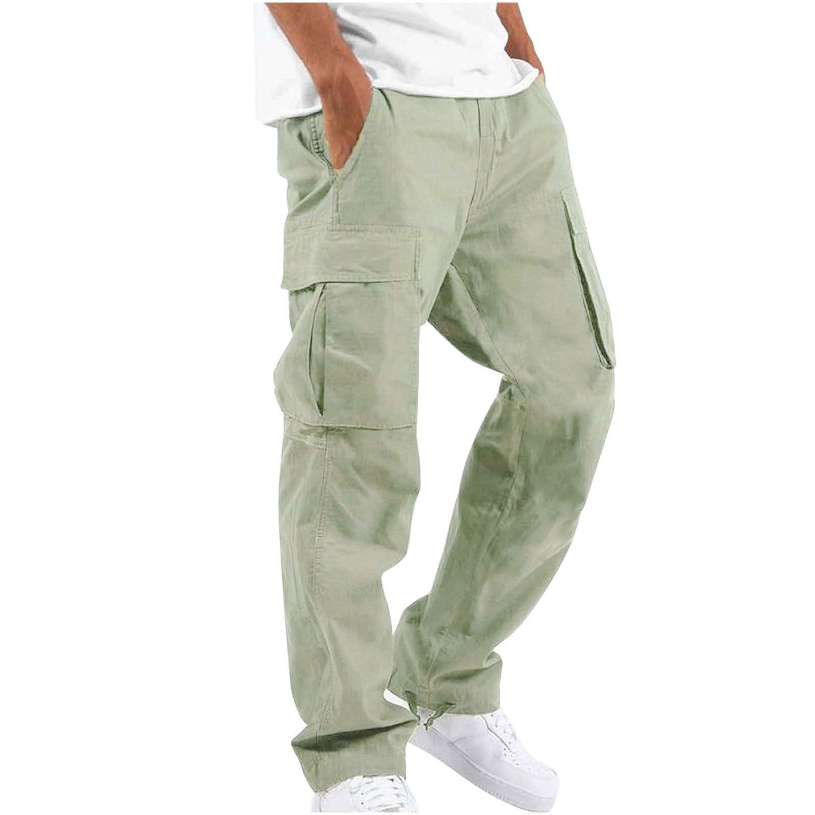 Functional Men's Workwear Pants: Drawstring, Multi-Pocket Design - HalleBeauty
