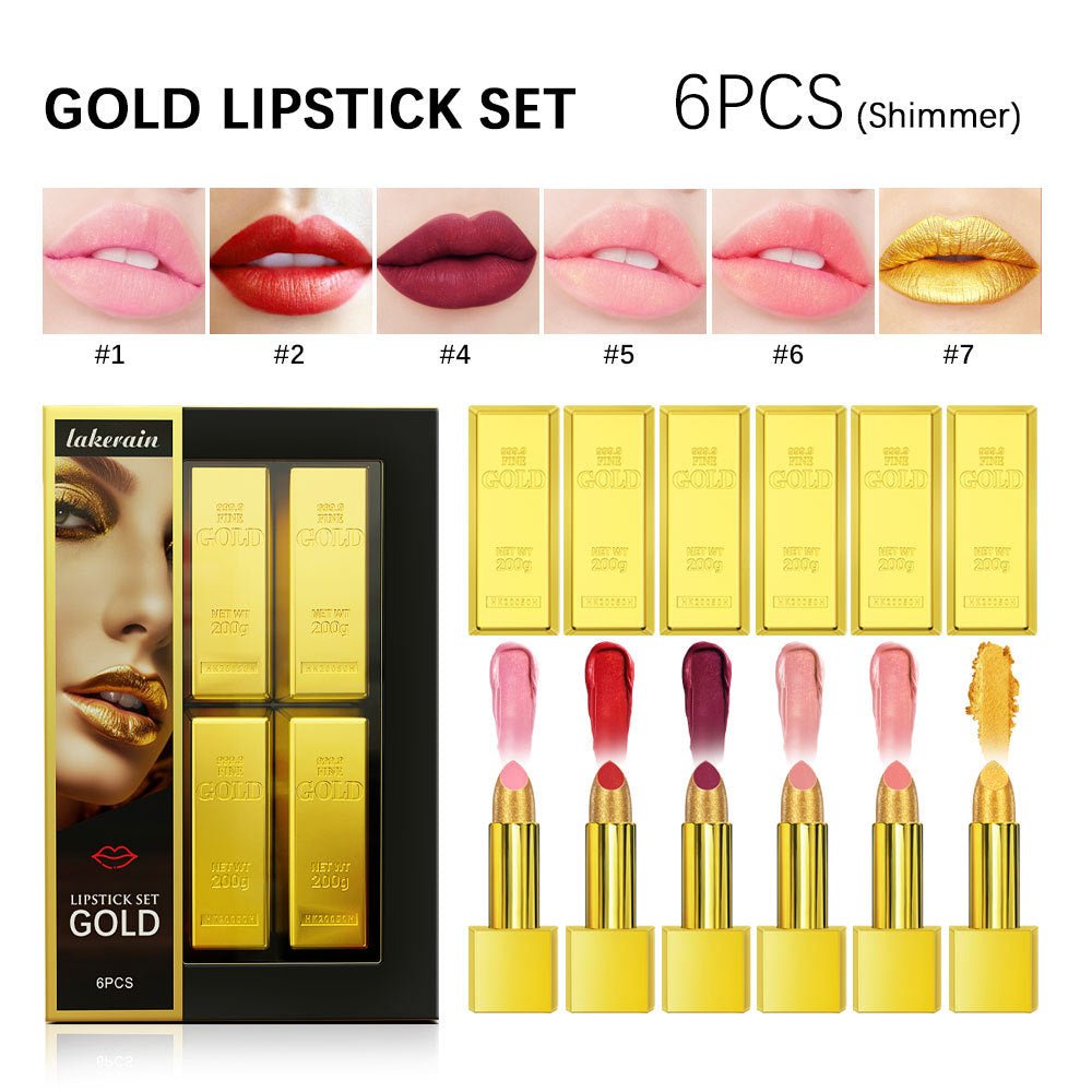 Gold Bar Lipstick Kit - HalleBeauty