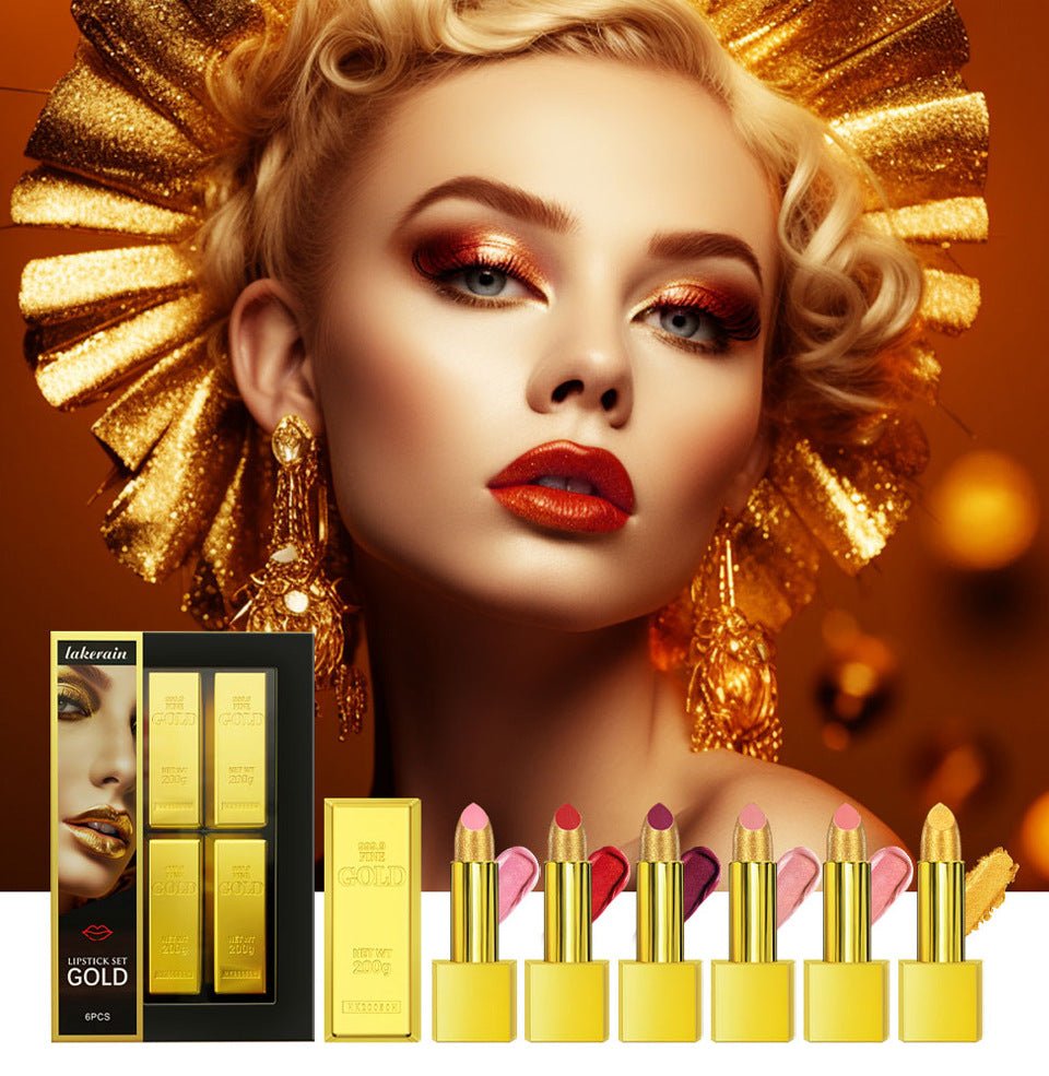 Gold Bar Lipstick Kit - HalleBeauty