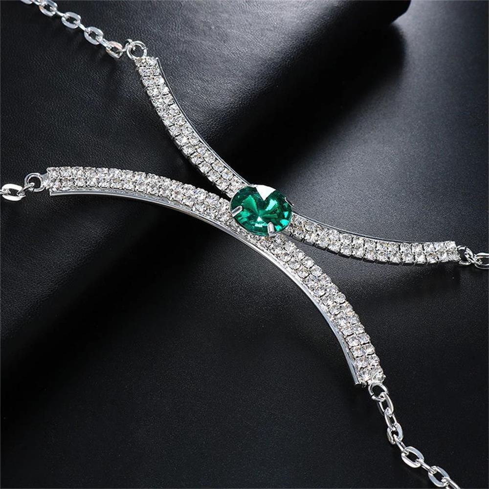 Green Gem Chest Plate for Ladies - Fashionable & Elegant Accessory - HalleBeauty