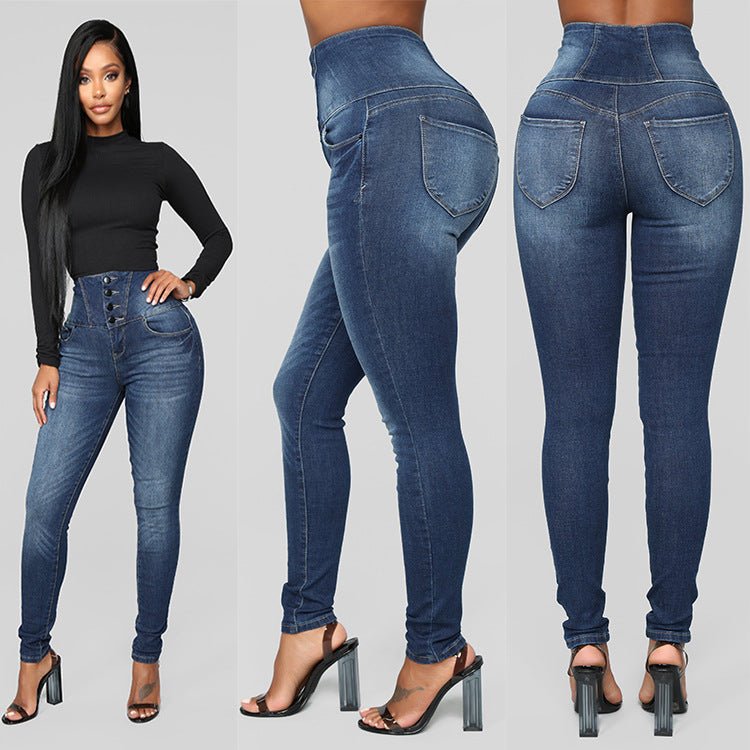 High Waist Slim Jeans for Women - HalleBeauty