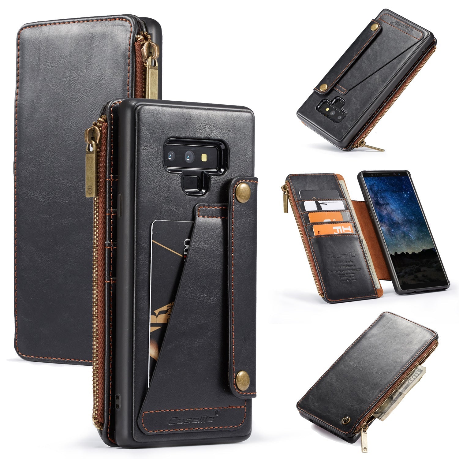 Leather case flip phone case - HalleBeauty