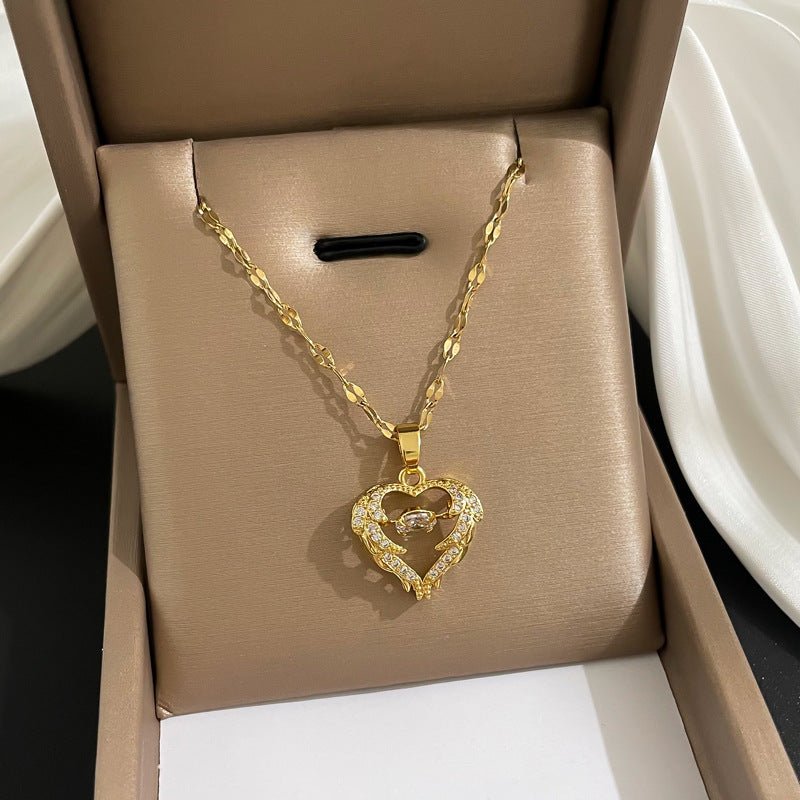 Love Smart Necklace Female Phenix Dance In The Sky Cold Style Luxury Temperament Clavicle Chain - HalleBeauty