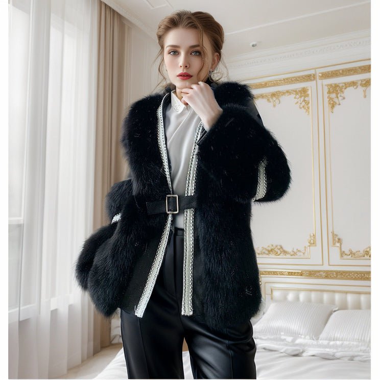 Luxurious Women's Faux Fox Fur Coat - Warm & Stylish Winter Jacket - HalleBeauty