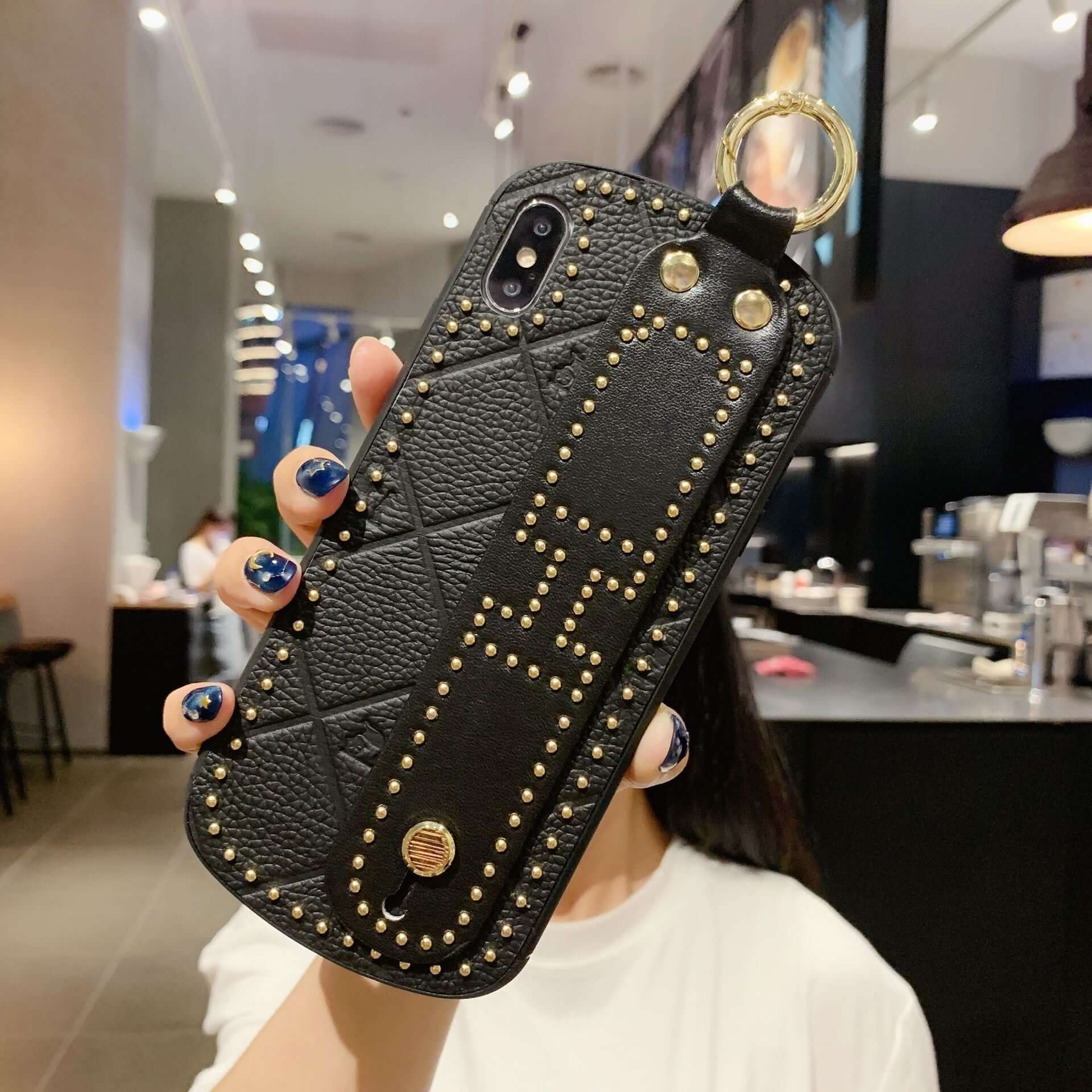 Luxury leather phone case - HalleBeauty