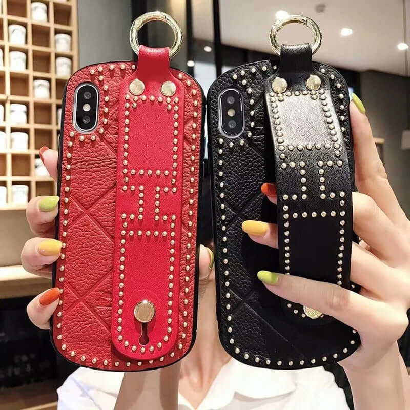 Luxury leather phone case - HalleBeauty
