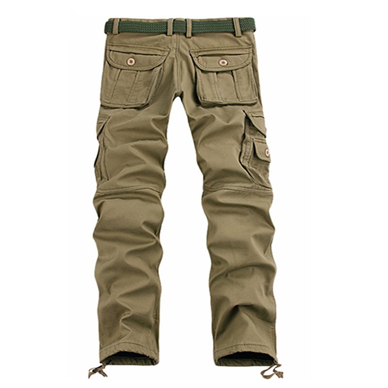Men's All-Season Multi-Pocket Cotton Cargo Pants - HalleBeauty