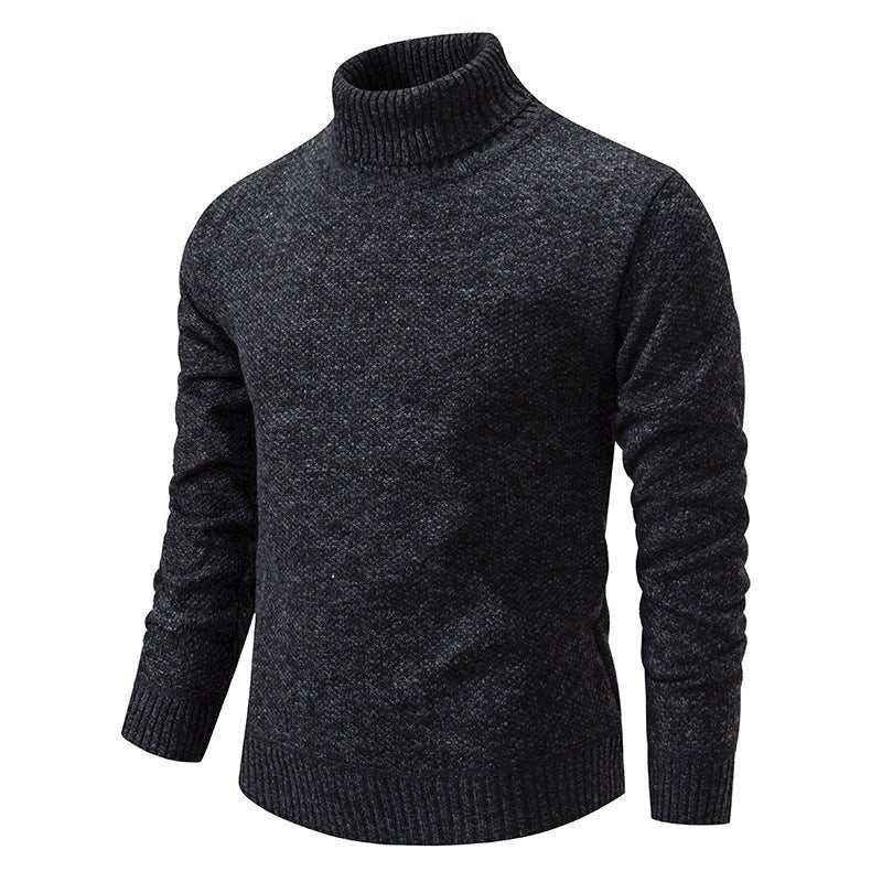 Men's Casual Slim Fit Solid Color Sweater - HalleBeauty