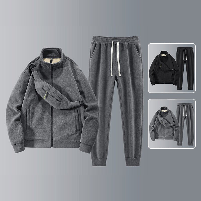 Men's Cozy Fleece Lapel Suit - Warm and Stylish - HalleBeauty